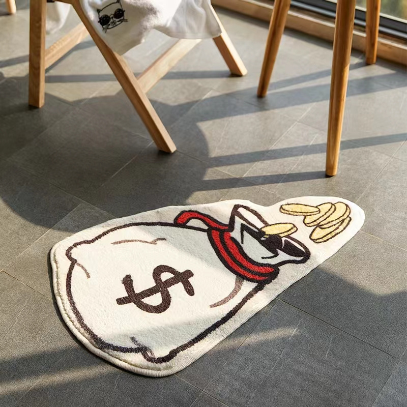 Custom Rug Logo Money Shape Floor Rugs Anime funny doormats cute custom rug