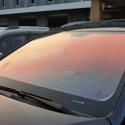 85%VLT Chameleon Windshield Film Color Change Red Blue Tint Film For Car Sunset Chameleon Tinting