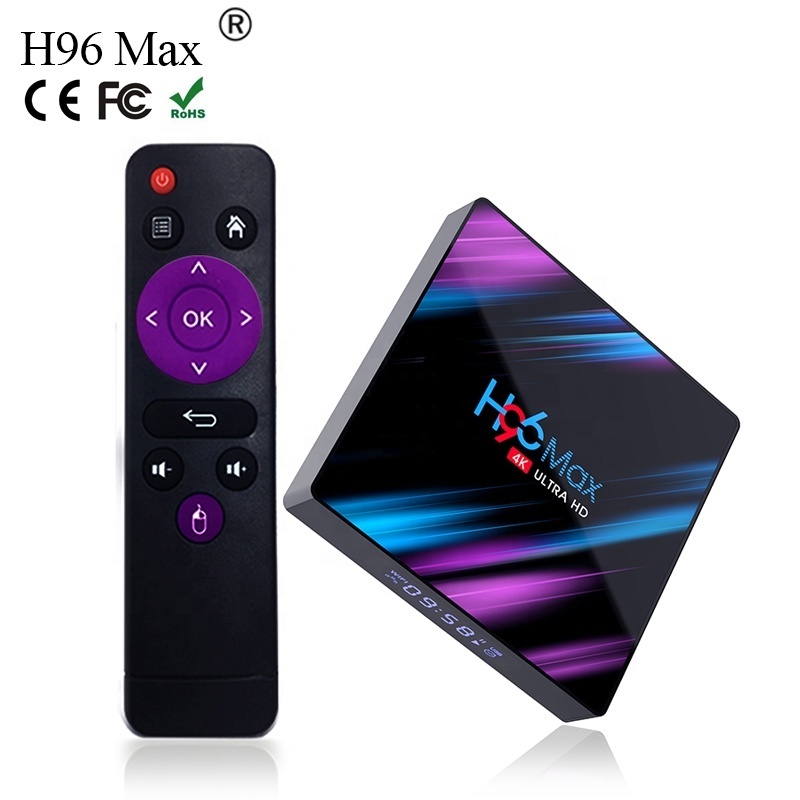 Fast shipping factory manufacturer tv box android 4k digital set top box remote control H96 TV box