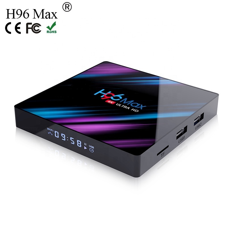 Fast shipping factory manufacturer tv box android 4k digital set top box remote control H96 TV box