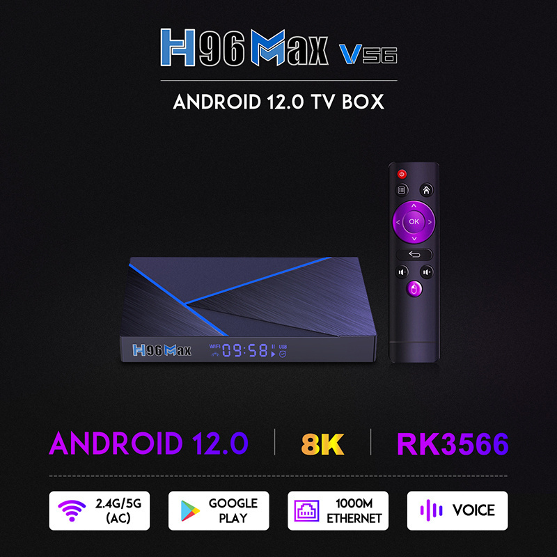 New Arrivals Android 12 Android Tv Box H96  Max V56 Tv Box Television 4k Smart Tv Media Player Set Top Box