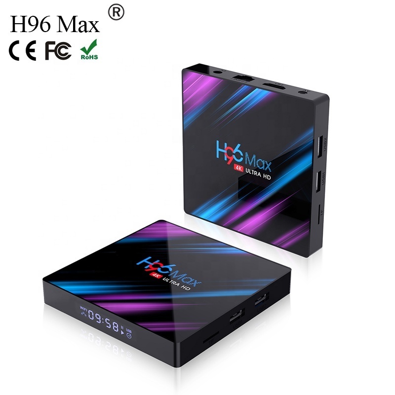 Fast shipping factory manufacturer tv box android 4k digital set top box remote control H96 TV box