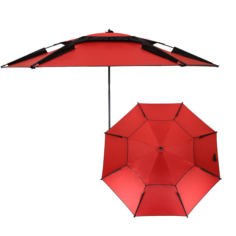 China 190T Universal folding outdoor rainproof, sunscreen and UV protection Beach umbrella outdoor 2.4m large fishing umbrella