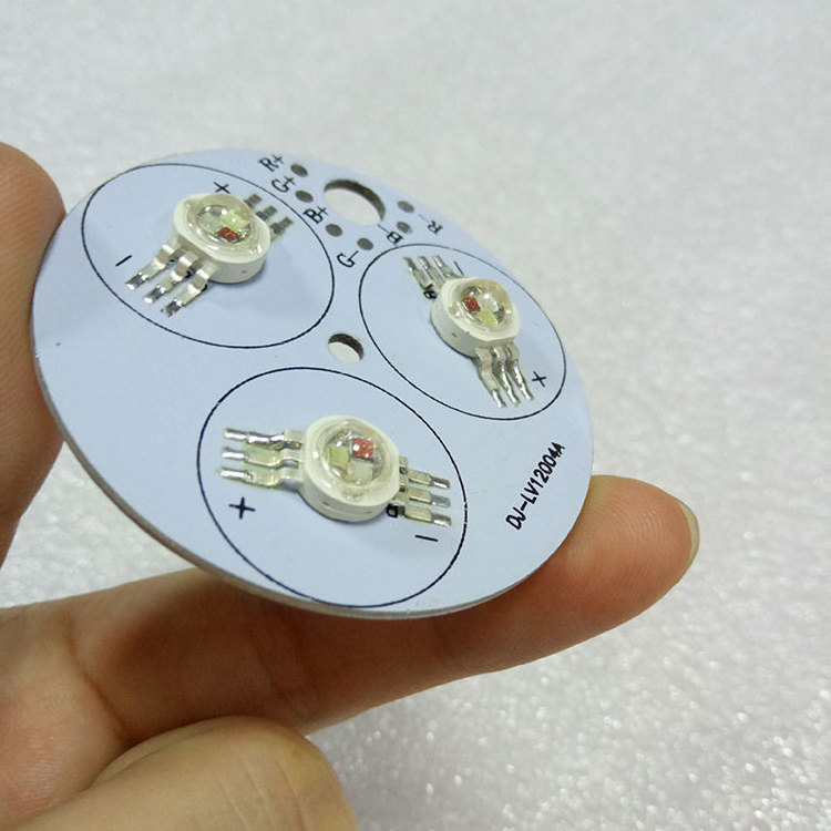 Factory Price high power led 3*1W RGB Pcba Smd Led Pcb Round