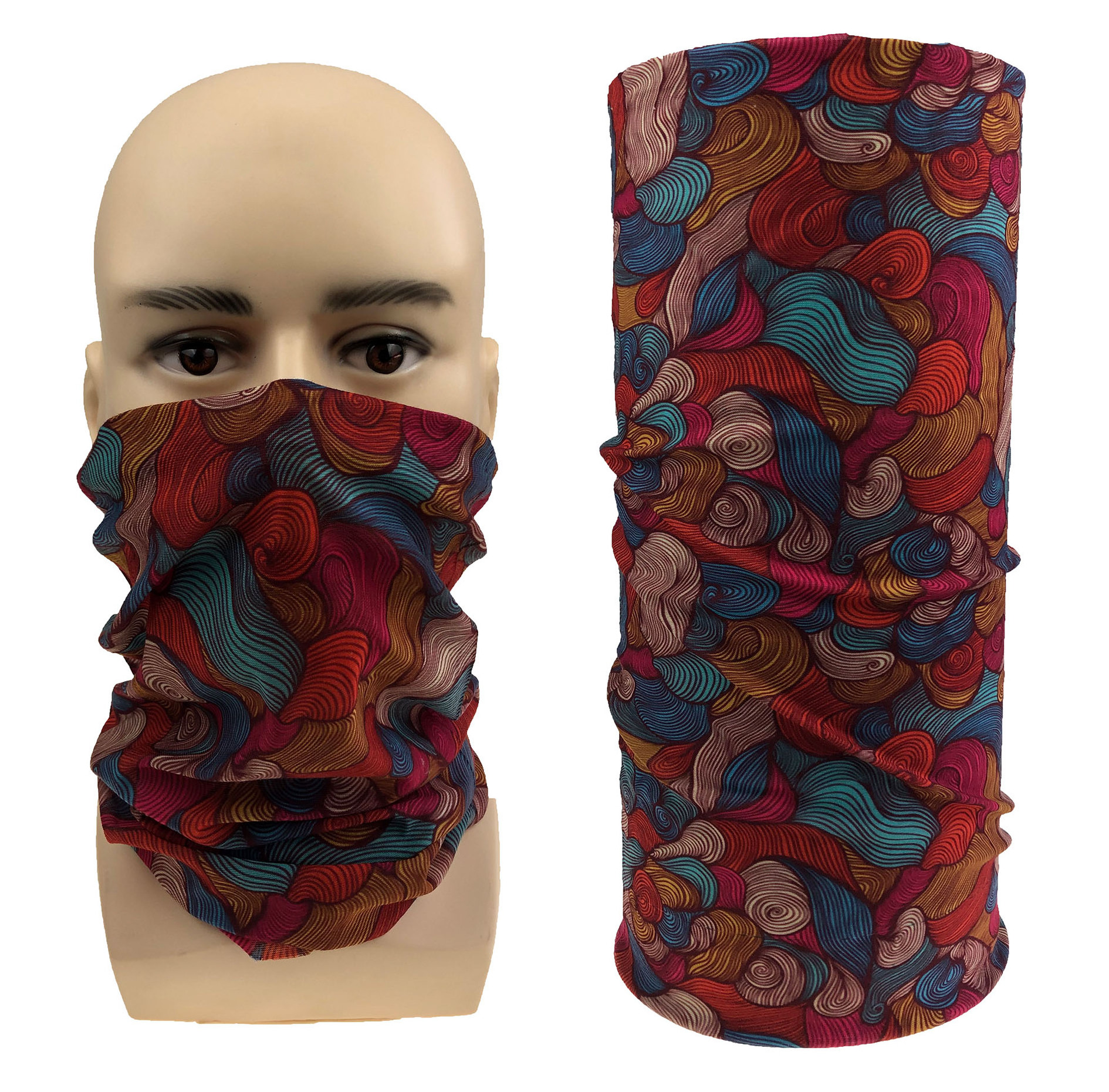 Promotion Sublimation Custom Logo Polyester Spandex Seamless Neck Gaiter Face Tube Bandana High elasticity