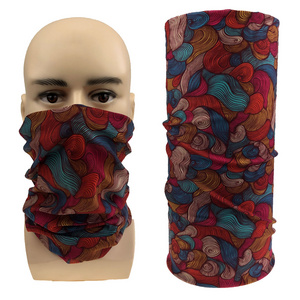 Promotion Sublimation Custom Logo Polyester Spandex Seamless Neck Gaiter Face Tube Bandana High elasticity