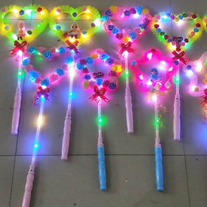 LED Flash Love Stick  Luminous Lace Fairy Magic Stick Handheld Shiny Stick Children's Performance Luminous Toys