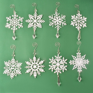 Creative Snowflake Pendant Christmas Tree Decoration White Snowflake Pendant Acrylic Pendant Accessories