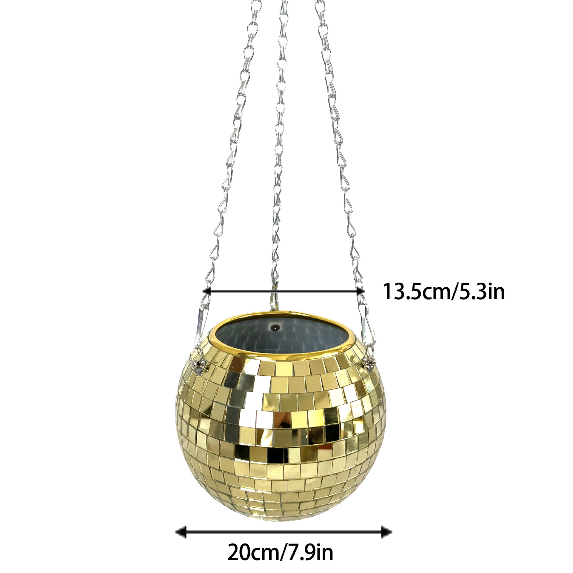 Hot sale disco ball hanging planter creative flower pot disco ball plant hanger wholesale