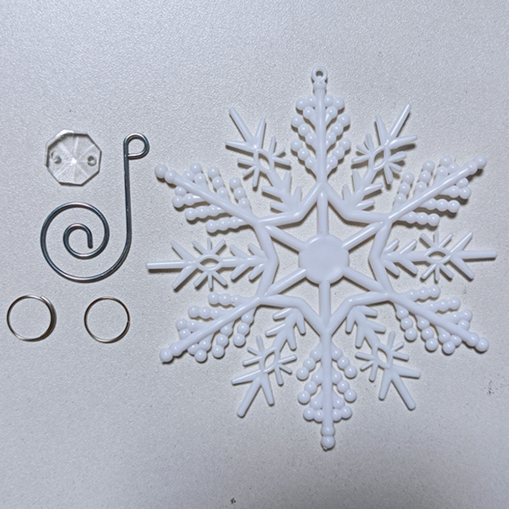 Creative Snowflake Pendant Christmas Tree Decoration White Snowflake Pendant Acrylic Pendant Accessories