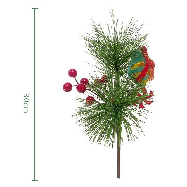 Best Selling Artificial Red Berry Pine Cone Christmas Picks Branches Cartoon Reindeer pentagram Christmas Greenery Ornaments