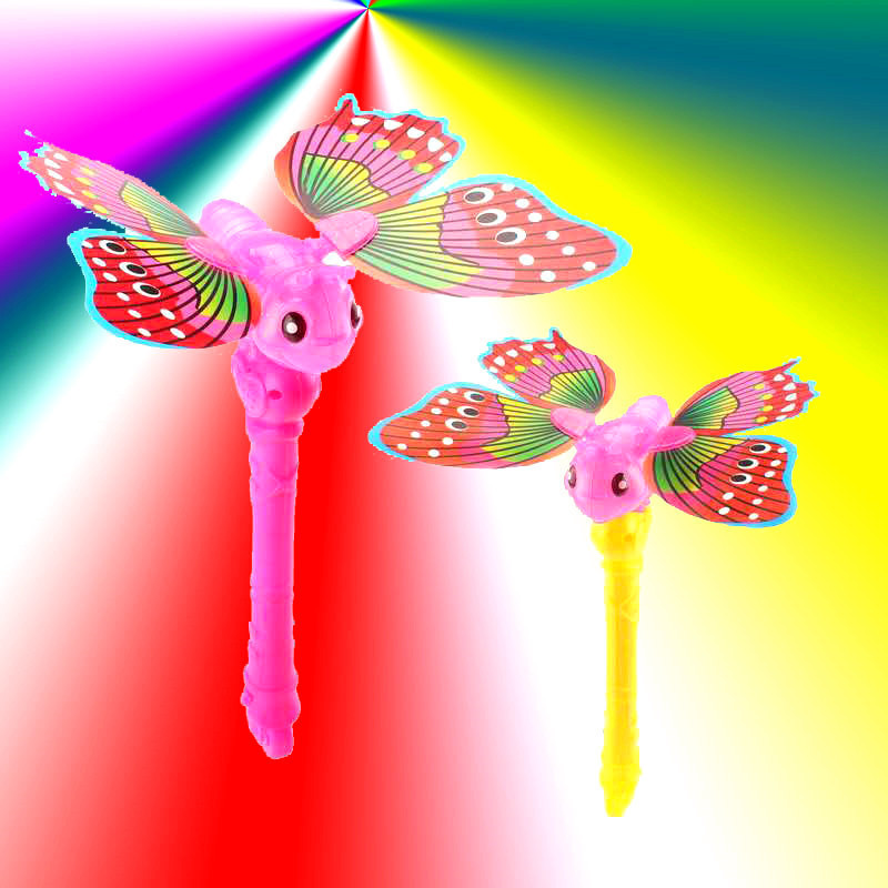 Wholesale Luminous Activity Band Music Plastic Butterfly Toy Flash Magic Stick Colorful Fairy Stick