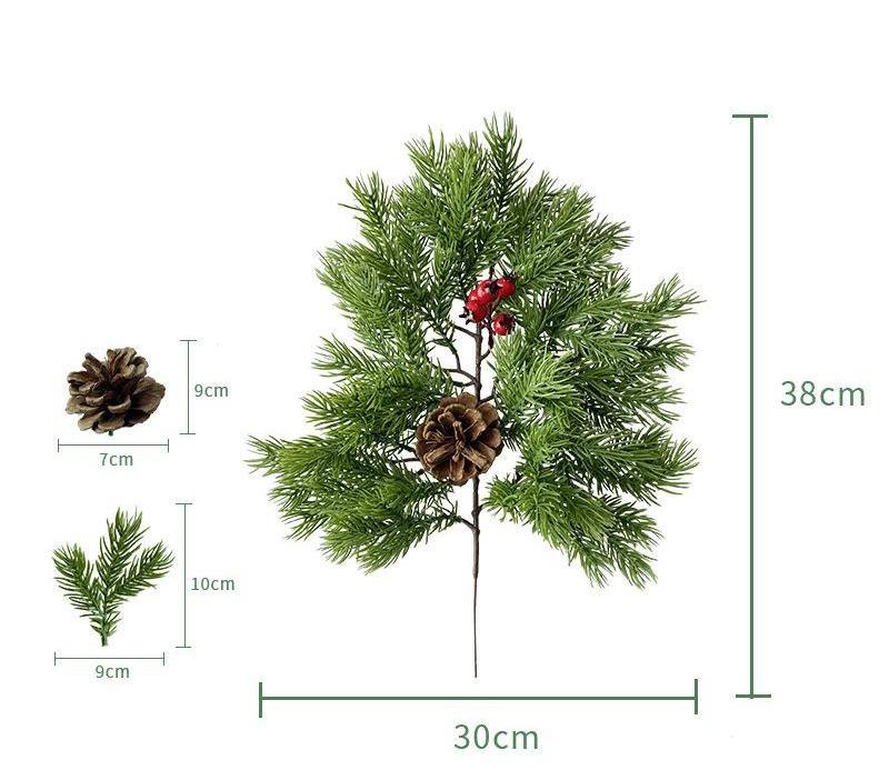 High Quality Artificial Christmas Hangings Berry Indoor Home Pine Cone Branches Small Picks Vase Christmas Decoration