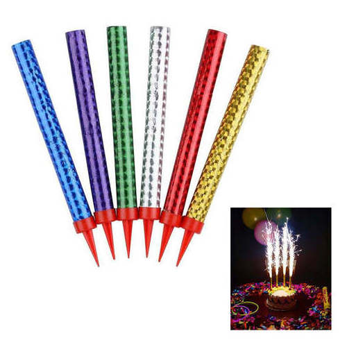 Factory Wholesale Roman Candle Fireworks Bar Party Champagne Fountain Birthday Candles Fireworks Cake Topper