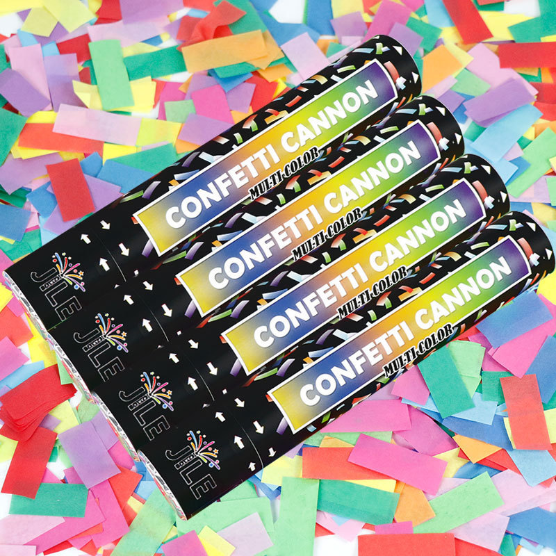 Festive Party Confetti Cannons For Sale Hand Twisted Rotating Shells Gold And Silver Confetti Cannons Wholesale Custom