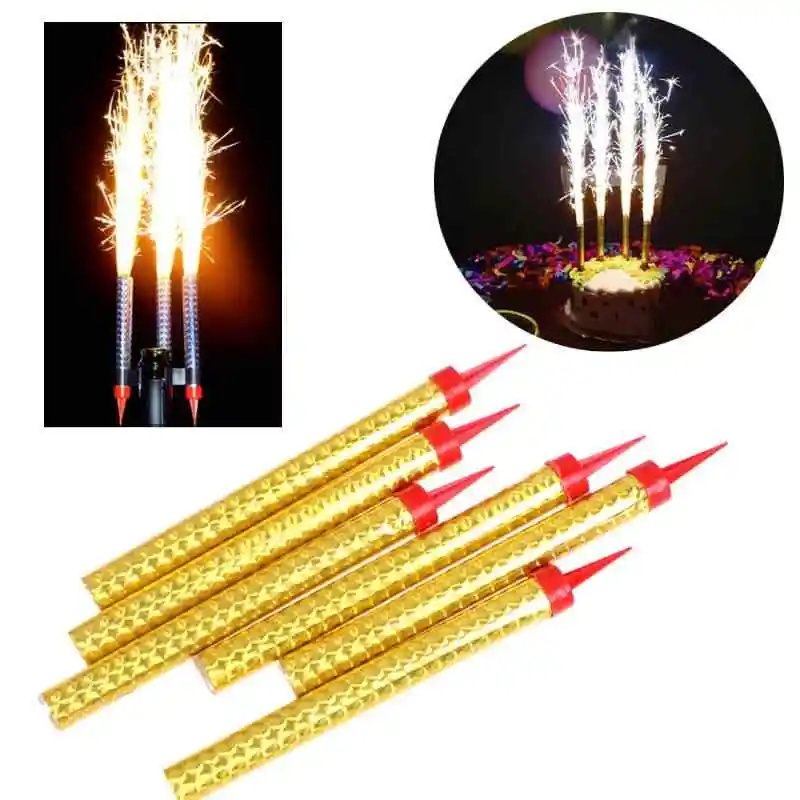 Factory Wholesale Roman Candle Fireworks Bar Party Champagne Fountain Birthday Candles Fireworks Cake Topper