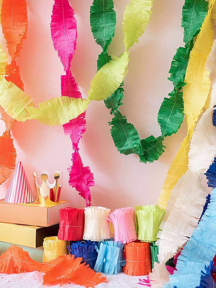 Reusable Paper Party Streamers Crepe Seamless Paper Tassel Backdrop For Wall Decoration Birthday Wedding Party  Supplies