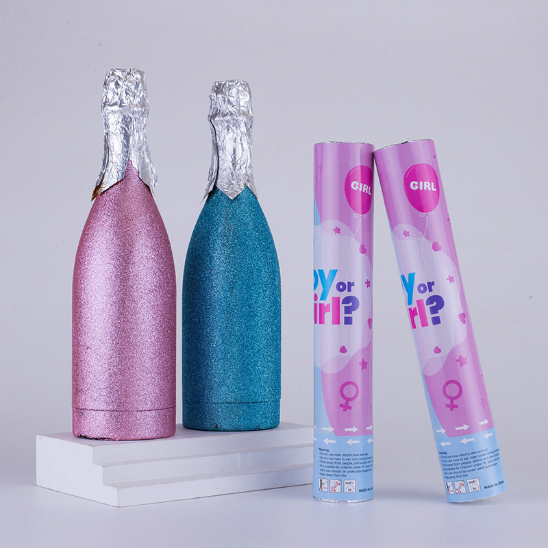 2023 Wholesale Blue Pink Gender Reveal Cannon Baby Shower Party Supplies Biodegradable Confetti Launcher Cannon