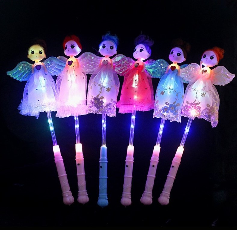 LED Flash Love Stick  Luminous Lace Fairy Magic Stick Handheld Shiny Stick Children's Performance Luminous Toys