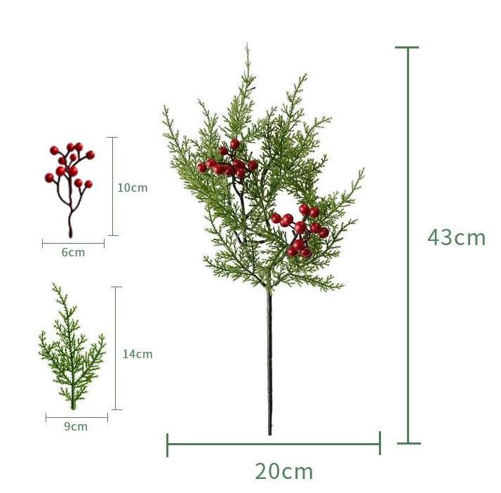 High Quality Artificial Christmas Hangings Berry Indoor Home Pine Cone Branches Small Picks Vase Christmas Decoration