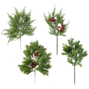 High Quality Artificial Christmas Hangings Berry Indoor Home Pine Cone Branches Small Picks Vase Christmas Decoration