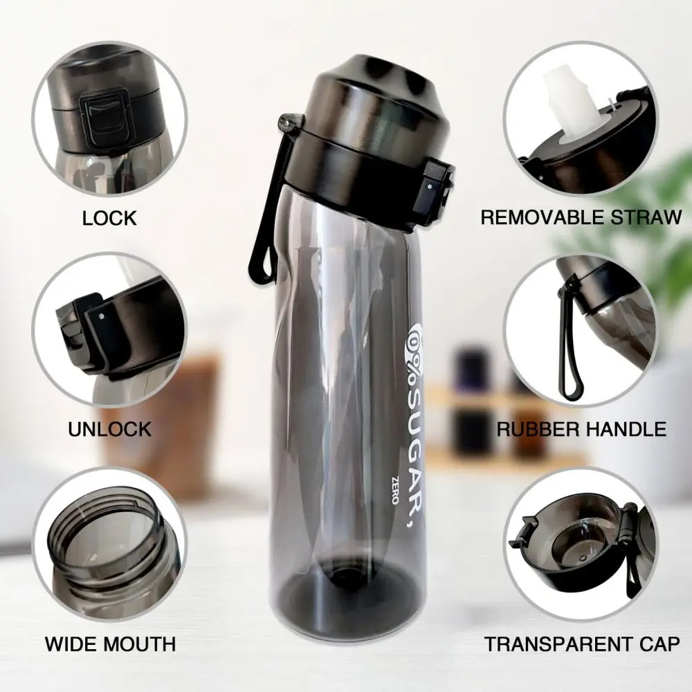 Air Water Up Bottle with Flavor Pods Scent Water Bottle Fruit Fragrance Water Bottle Sports  Cup Suitable for Outdoor Sport