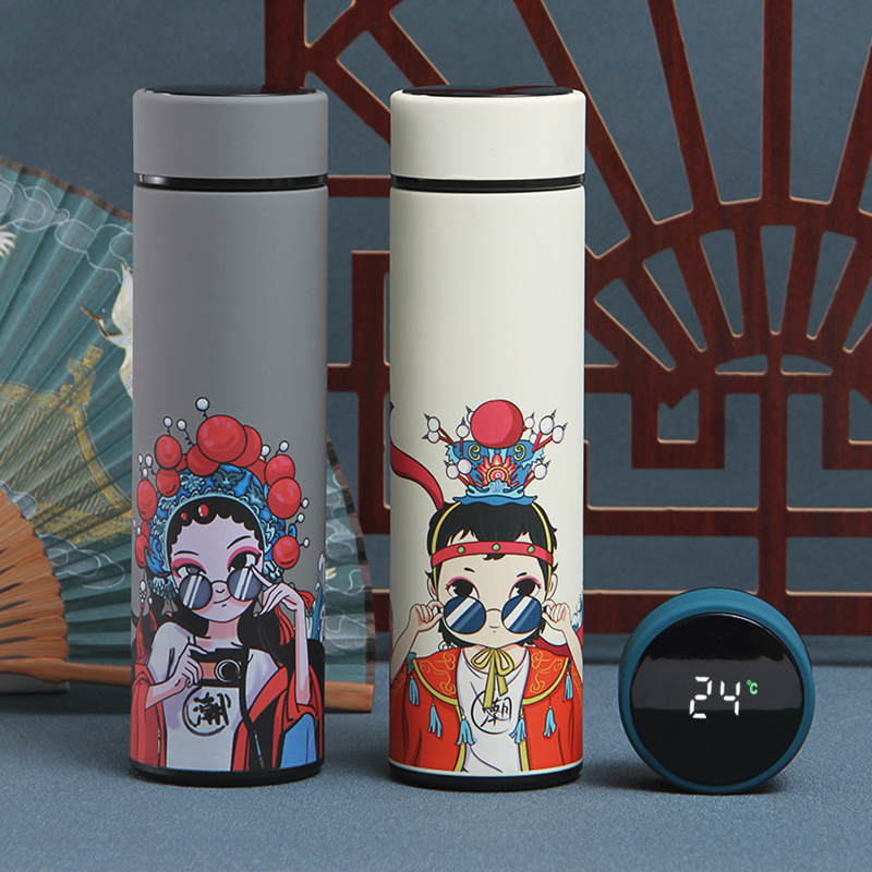 Smart mug with temperature display tumbler flask thermal bottle digital insulated thermo temperature display thermo tumbler cups