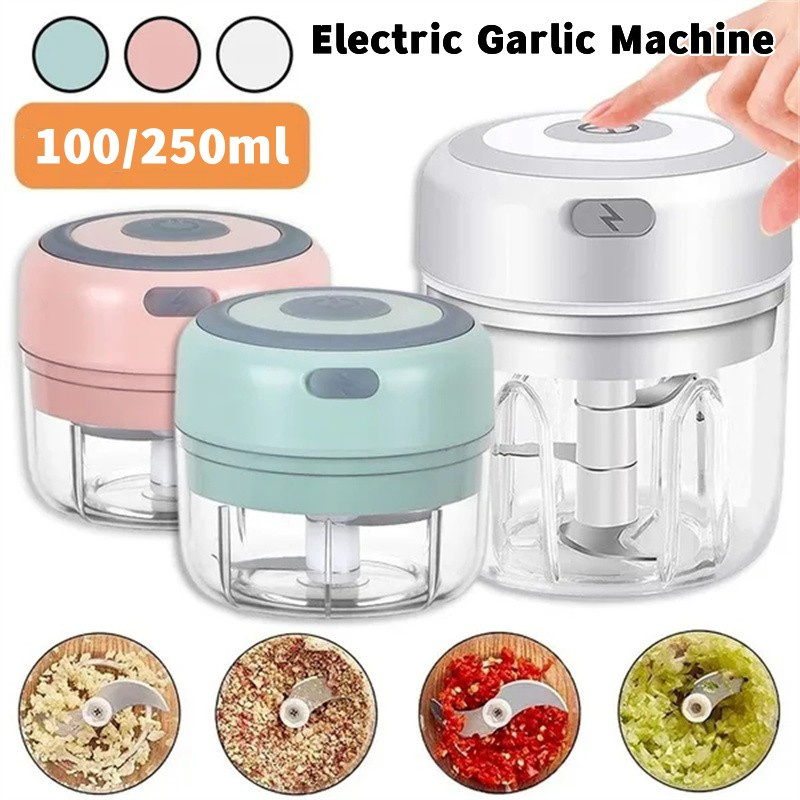 Fruit & Vegetable Tools usb Mini Cordless USB Electric onion Garlic Chopper food chopper Mincer