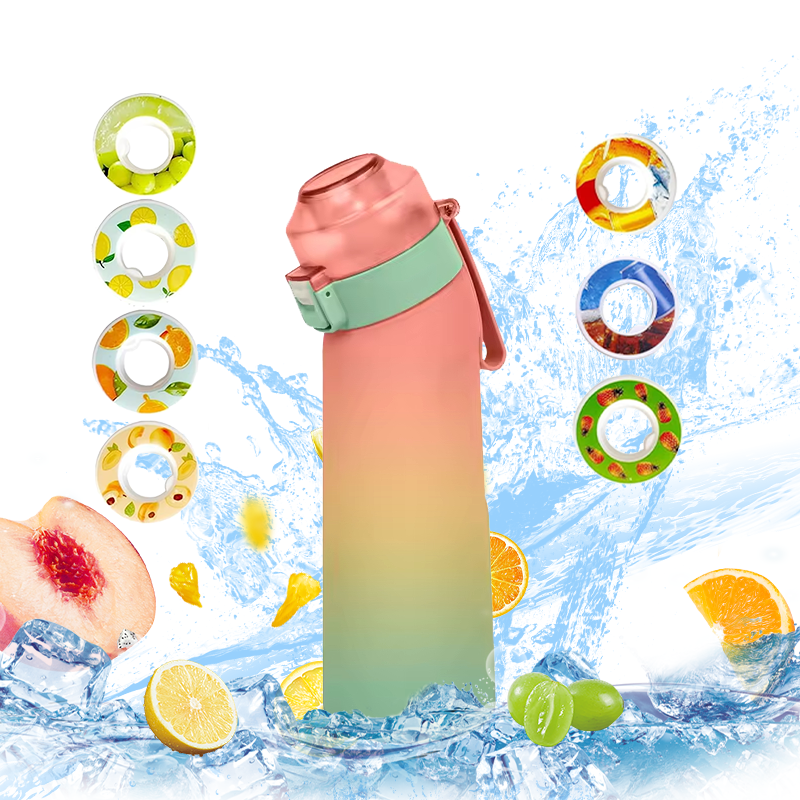 Air Water Up Bottle with Flavor Pods Scent Water Bottle Fruit Fragrance Water Bottle Sports  Cup Suitable for Outdoor Sport