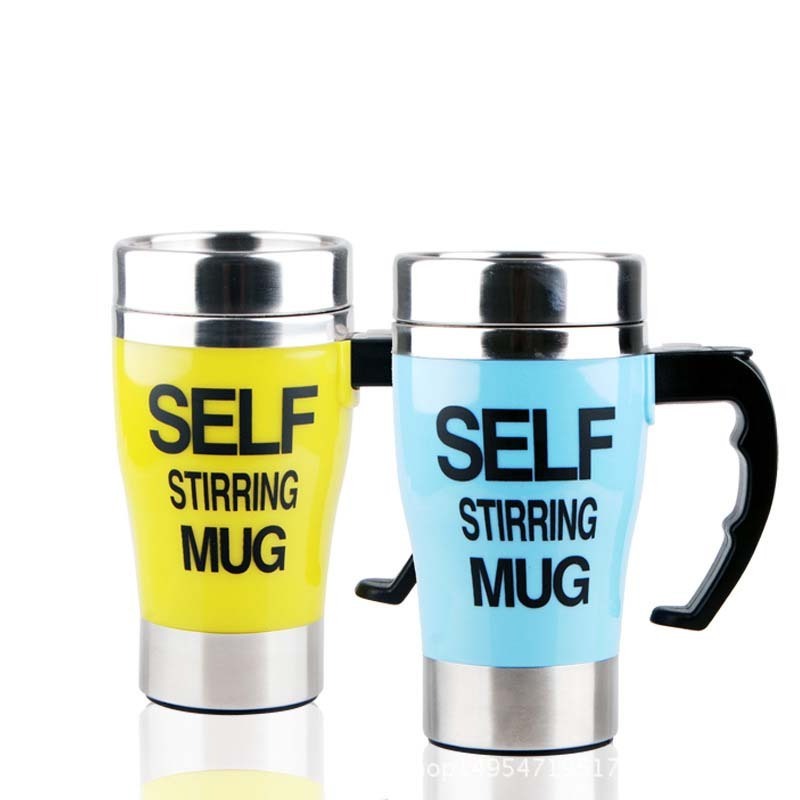 Custom Logo Stainless Steel Insulated Thermos Mugs Travel Coffee Mug Electric Self Stirring Coffee Mug