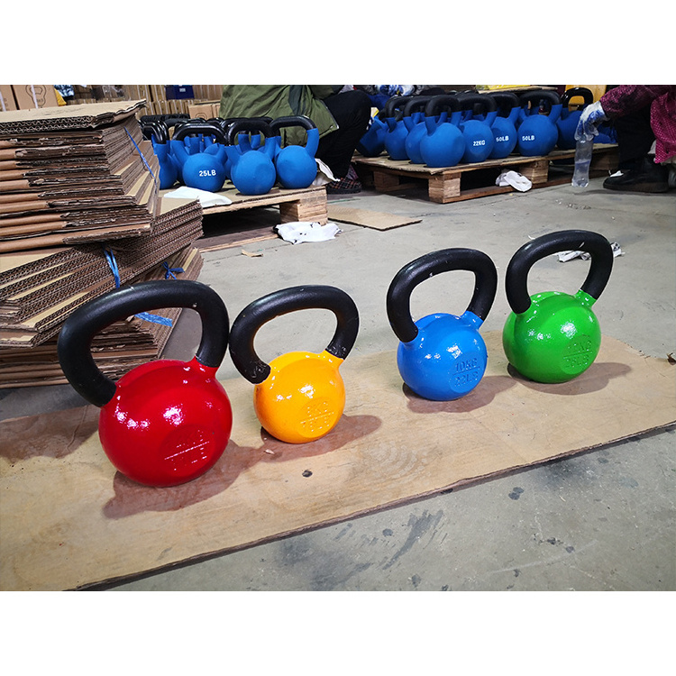 Neoprene Cast Iron Powder Coated Kettlebell Sports Accessory 20kg Kettlebell For Muscle Training Bodybuilding