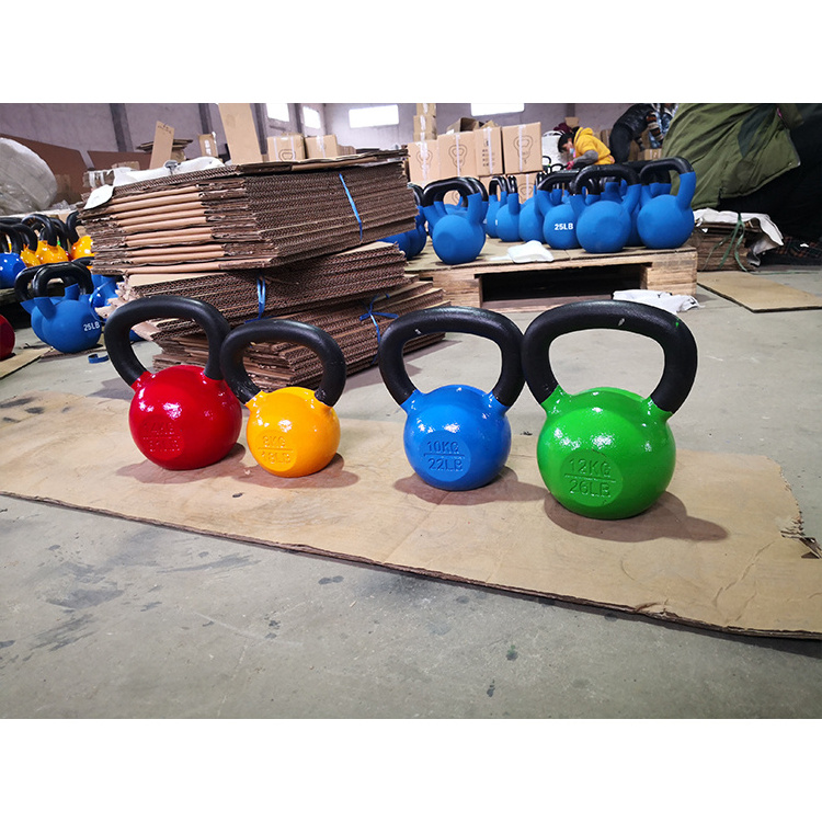 Neoprene Cast Iron Powder Coated Kettlebell Sports Accessory 20kg Kettlebell For Muscle Training Bodybuilding