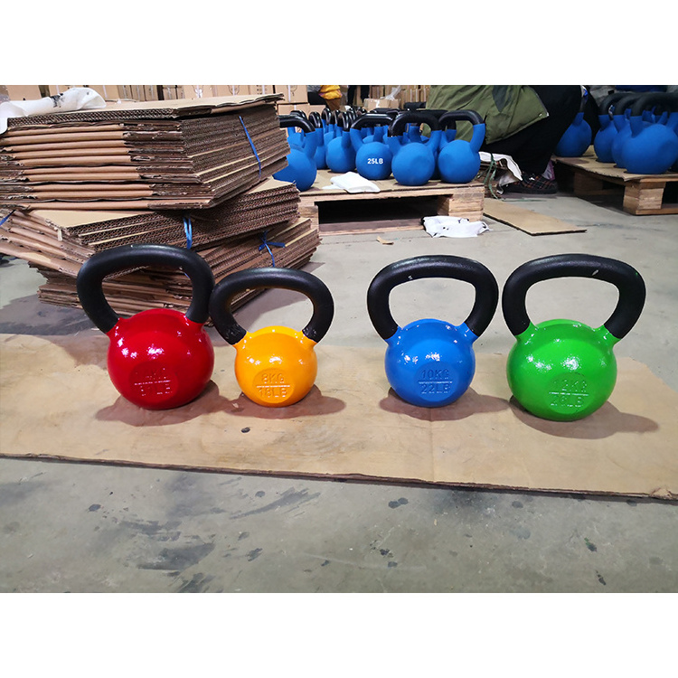 Neoprene Cast Iron Powder Coated Kettlebell Sports Accessory 20kg Kettlebell For Muscle Training Bodybuilding