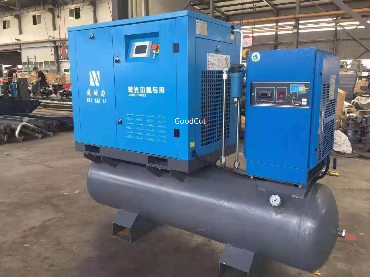 GoodCut big power 220v 15kw 16kg screw air compressor for fiber laser machine