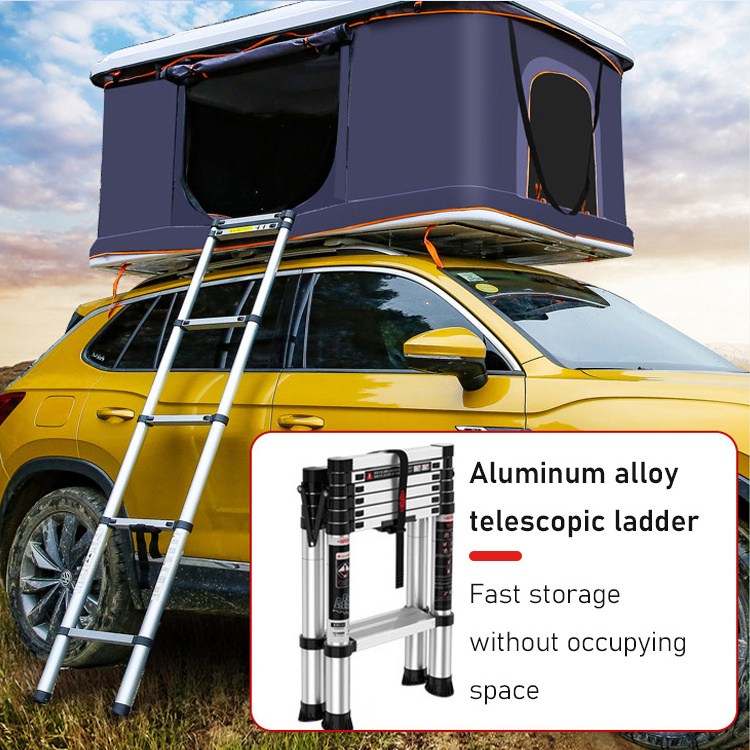 Roof tent fully automatic camping tent rainproof and quick opening folding aluminum alloy outdoor tent manufacturer direct sales