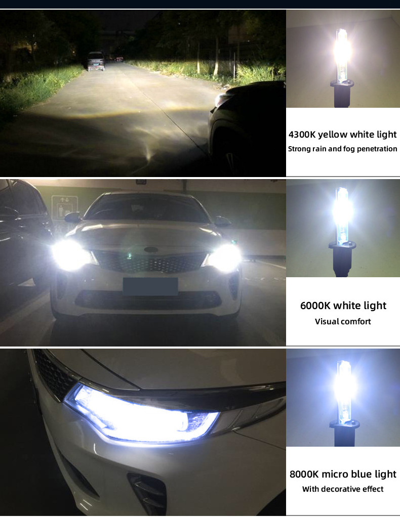 55W 35W 77W 12V Xenon Light Bulb H1 H3 H7 H11 9005 9006 4300k 5000k 6000k 8000k Slim Ballast HID Xenon ballast Headlamp Kit