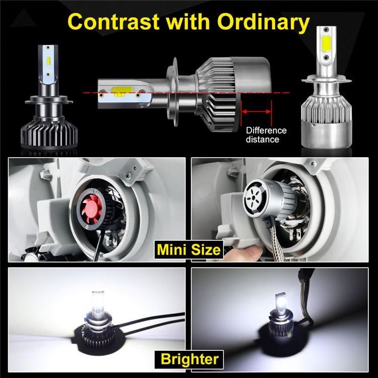 F2 mini size csp led car light H11 LED H7 led  h4 led headlight bulbs