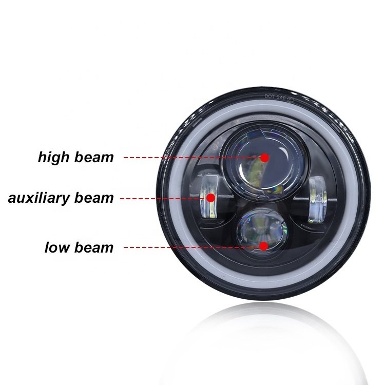 4 7 9 Inch 5.75 inch led headlight High/Low Beam Angle Eye Auto LED Driving Light fog light for car For Off-Road, Jeep,Wrangler