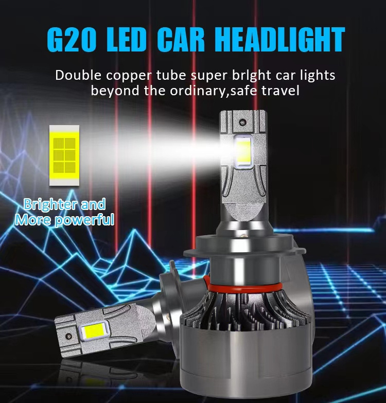 Super Bright G20 Car Led Headlight Bulbs H7 H4 Led Auto Car 9005 Car Led Headlight