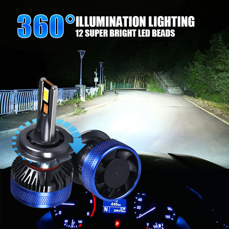 M6P Super Bright h7 h4 h11 Led Headlight Canbus h7 Led Headlight Bulb 12V 24V 360 Led H7 70W 140W For Car Auto Motorcycle