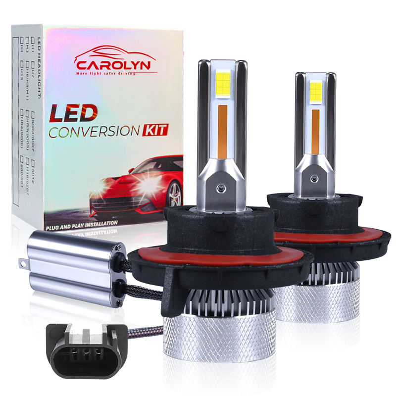 Hot Sale Car Kit Lamp Parts H13 Led Headlight H13 9008 Led Bright Headlights Canbus h7 Led 55w h4 Led Bulb 6000K