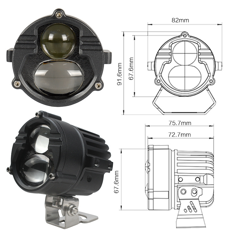 U30 led projector lens light high power 3000K 6000K  Bi-LED Motorcycle headlight 26000LMcar headlights Hi Lo Beam led lens Light