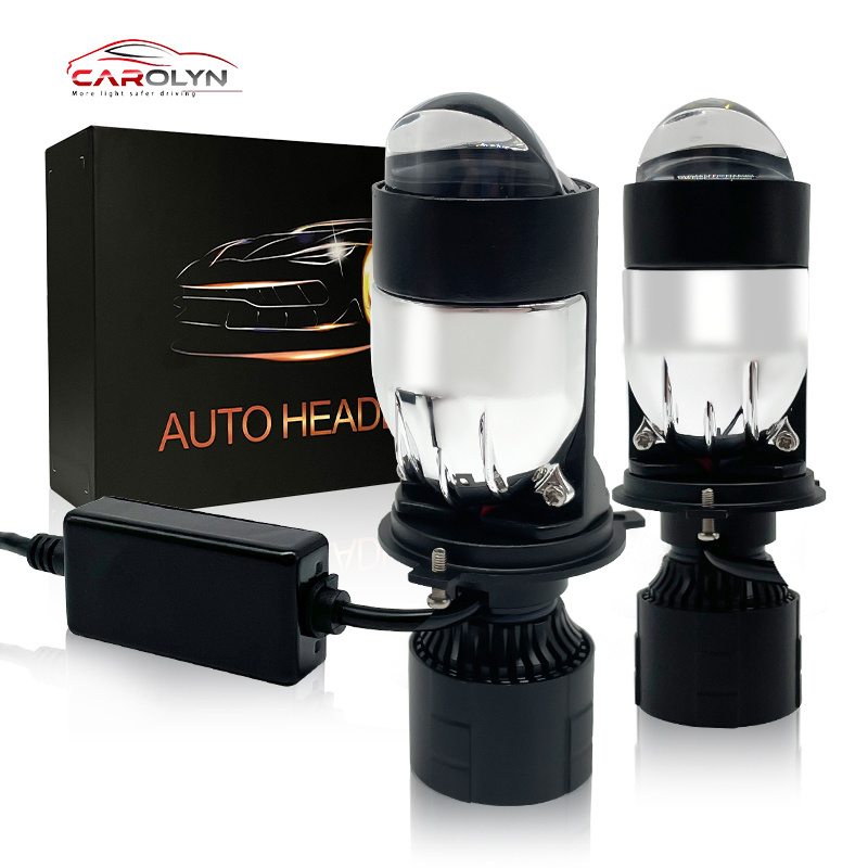 Mini Led Projector Portable Headlight Fog Light 140w 10000lm h4 led bi-led Car Headlight Bulb Light Spotlights