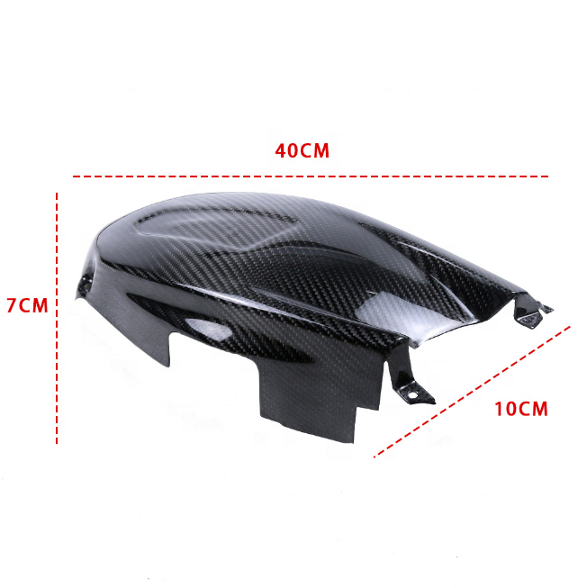 GOODER-GTS300HRE-WVS30 Motorcycle Carbon Fiber Engine Side Cover Motorcycle Protector Cover for Vespa GTS300