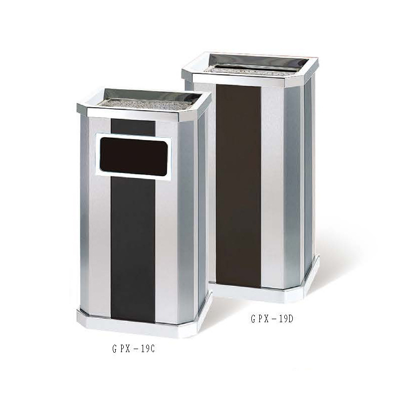 Luxury standing Stainless steel  cigarette bin waste bin hotel lobby trash can floor ash bucketwith ashtray for public place