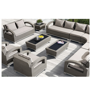 Latest design rattan sofa set garden-furniture garten lounge sofa set outdoor sofa set modern for garden