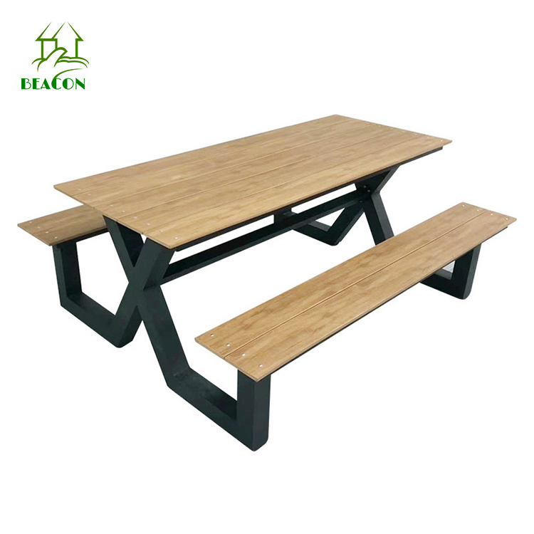 Garden benche outdoor furniture classic wooden park patio benches outdoor bench with table together