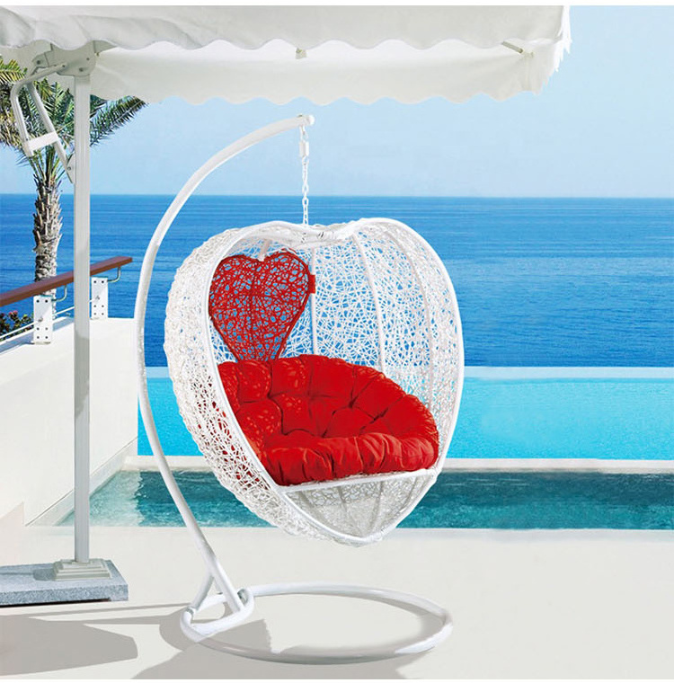 Modern Outdoor heart shape double swing chair macrame swing chair hammock swing chair