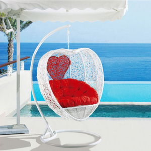 Modern Outdoor heart shape double swing chair macrame swing chair hammock swing chair