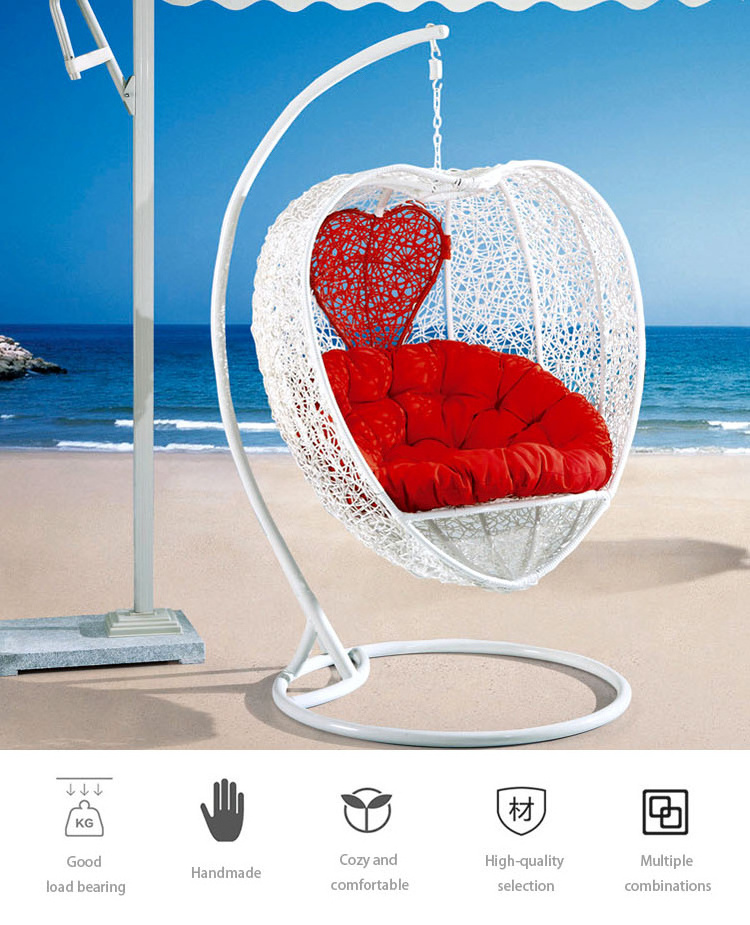 Modern Outdoor heart shape double swing chair macrame swing chair hammock swing chair